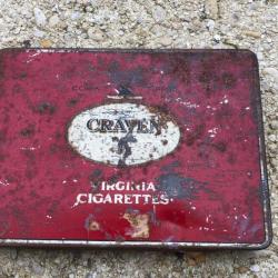 Boîte tôle cigarettes " CRAVEN A " Arcadia Works London ENGLAND US ww2 anglais / US