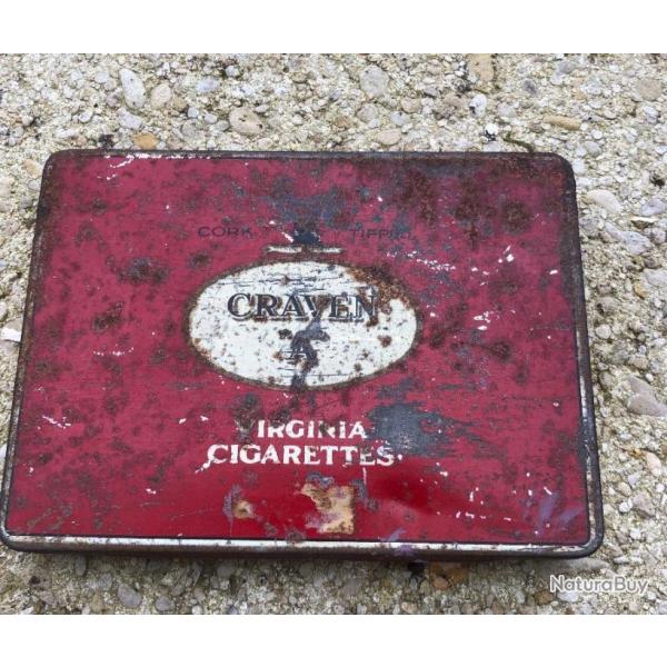 Bote tle cigarettes " CRAVEN A " Arcadia Works London ENGLAND US ww2 anglais / US