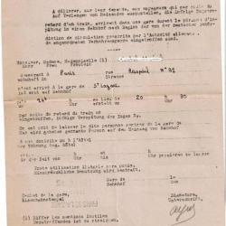 RARE sncf certificat retard Allemand Français Paris gare st lazare S.N.C.F 1940 1945