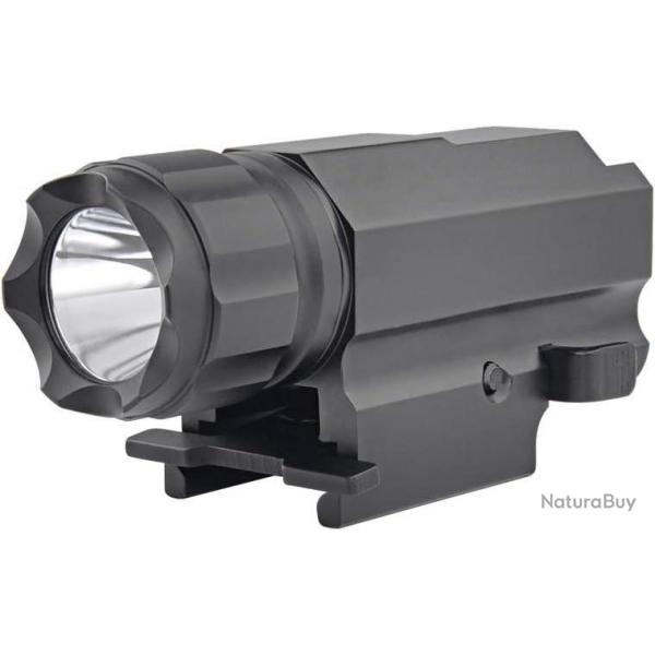 Lampe torche tactique LED 210 lumens installation rapide Porte 90 m Compatible avec Glock