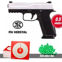 Pack Pistolet à Bille FN Herstal FNS-9 - 6mm (0.5 joules) Haute Qualité + Cadeaux