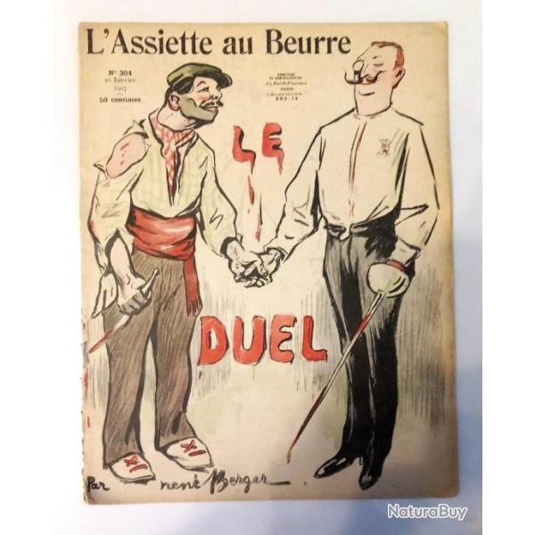 L'assiette au beurre - le Duel - Ren Berger 1907 - N304/1907 - escrime