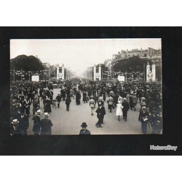 dfil de la victoire 14 juillet 1919 2 bis le rond-point des champs-lyses carte photo les ftes d