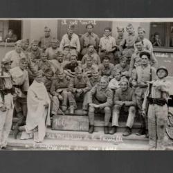 groupe de troupiers 153e régiment d'infanterie de forteresse 1939 père cent carte photo