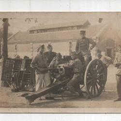 3e régiment d'artillerie coloniale vincennes 1921 , canon et servants carte photo