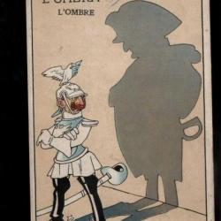 carte postale humoristique le kaiser et son ombre napoléonienne golia illustrateur