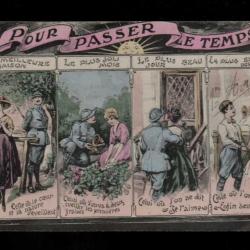 pour passer le temps  carte postale humoristique correspondance militaire