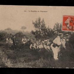 le bataillon en manoeuvre 1912 , fusiliers-marins tenue blanche