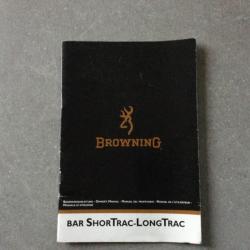 Notice Browning bar shortrac-longtrac