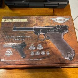 Pistolet LEGENDS Réplique du P.08 WW2 édition limitée  Co2 Billes Acier Cal 4.5