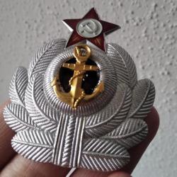 INSIGNE/COCARDE CHAPKA OU CASQUETTE MARINE SOVIETIQUE VMF OFFICIER URSS CCCP