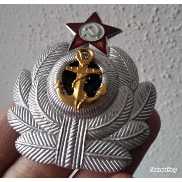 INSIGNE/COCARDE CHAPKA OU CASQUETTE MARINE SOVIETIQUE VMF OFFICIER URSS CCCP
