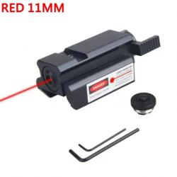 Pointeur laser pour pistolet avec rail picatinny weaver et interrupteur - Rouge 11mm
