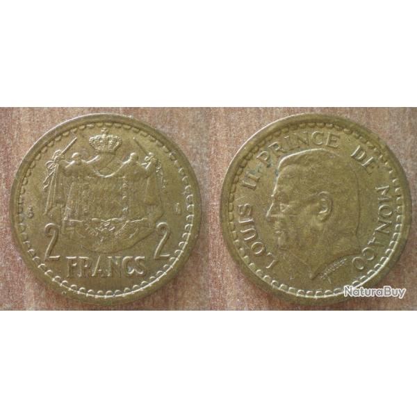 Monaco 2 Francs 1945 Louis II Prince Pice Franc Principaute