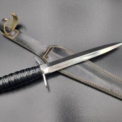 Dague ManuFrance, années 70, inox, pleine soie, 26,7cm