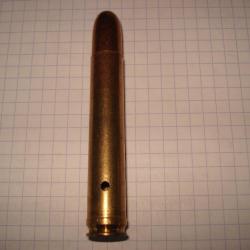 une cartouche 458 winchester magnum ogive blindée marque remington neutralisée percé pour collection