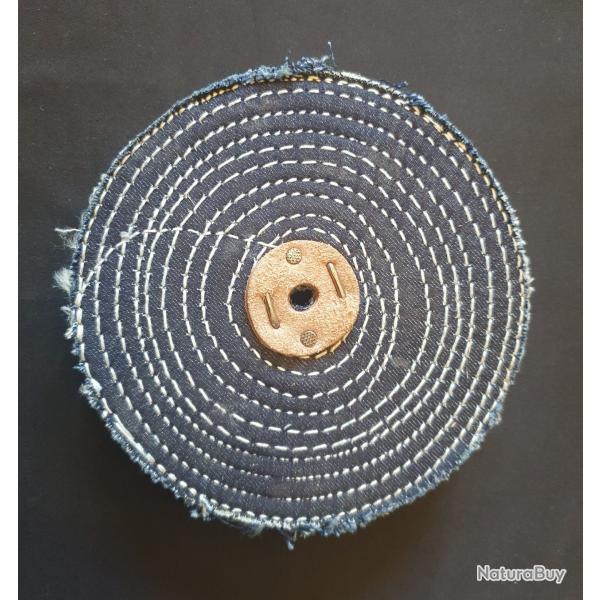 Disque de polissage en JEAN Coton 150 mm Epais. 25 mm NEUF ( Polissoir / Polir / Polisseuse )
