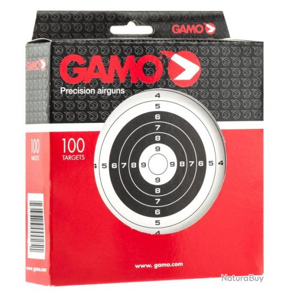 GAMO - Paquet de 100 cibles cartonnes 14 X 14