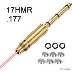 Collimateur laser de réglage en laiton - calibre 17HMR/.177 - LIVRAISON GRATUITE