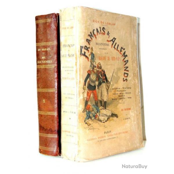 Lot livres anciens militaria. Guerre 1870-1871 - Gnral du Barail.