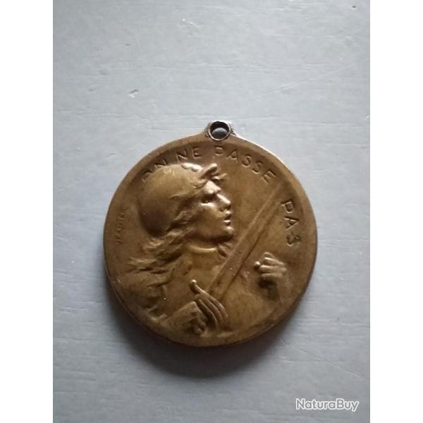 mdaille "on ne passera pas" VERDUN 1916