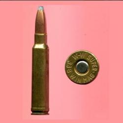 .338 Winchester Magnum - WW SUPER - balle cuivre pointe plomb