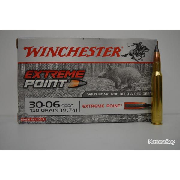 1 boite de Balles Winchester calibre 30.06 - Extreme Point 150Gr
