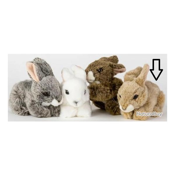 PELUCHE LAPIN BEIGE COUCH 17cm