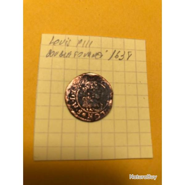 FRANCE - 1639 - Louis XIII - double tournois