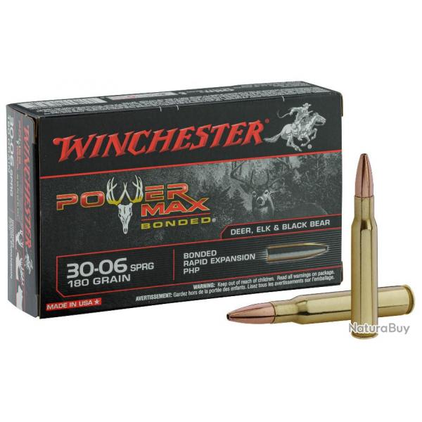 3 30-06 boites Munitions a percussion centrale Winchester Power Max Bonded+ 1 Boite de Geco PLUS 308