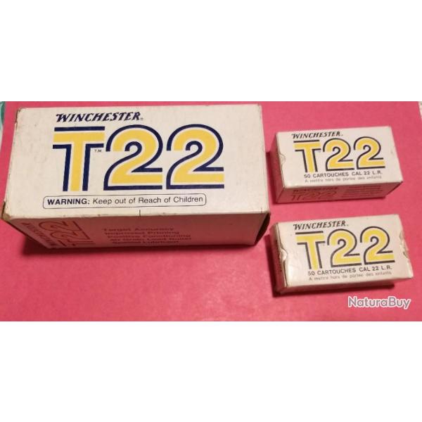 12 Botes de cartouches 22 LR (T22 Winchester)