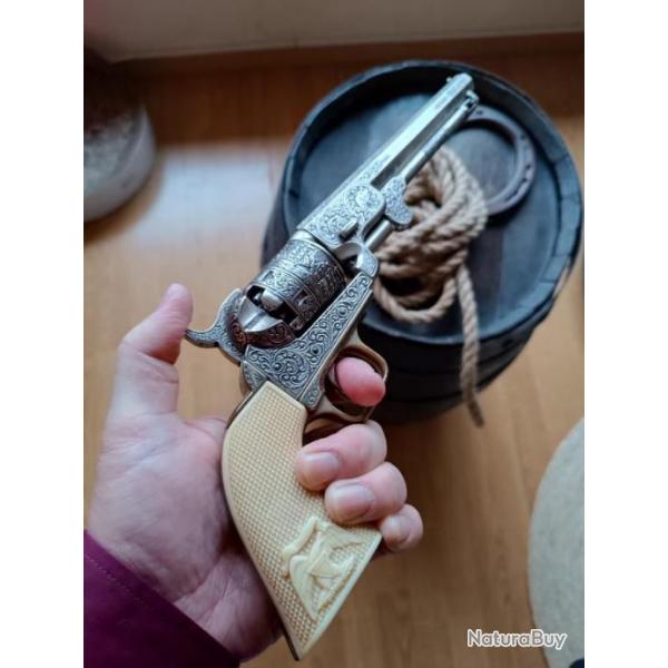 Rplique DENIX revolver Colt Navy 1851 style nacre