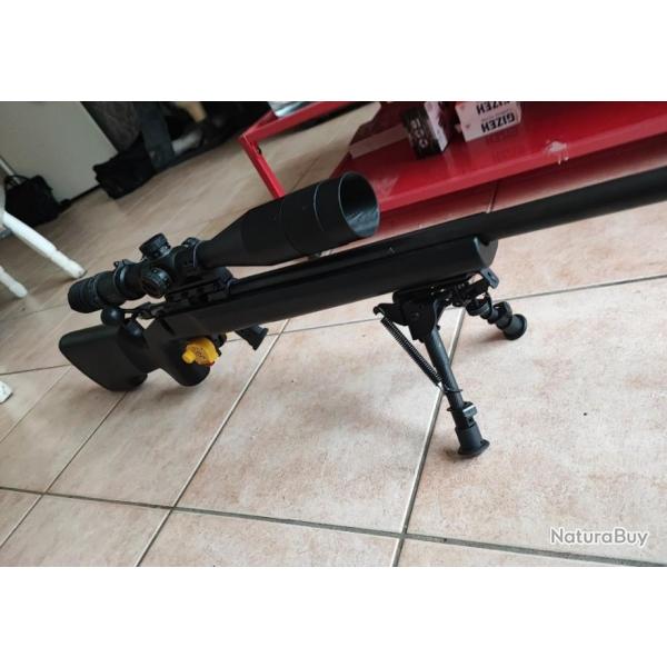 CZ 455 22lr TLD Canon lourd +muzzle break+ crosse RGM +LUNETTE FFP 6x24x50 + bipied+ malette