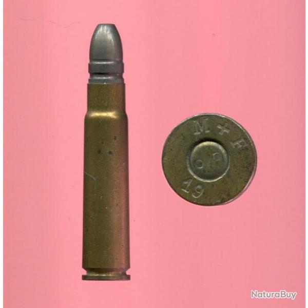 9.3 x 53 Suisse - intressant marquage type militaire dat : M+FA  19 - balle tame pointe plate