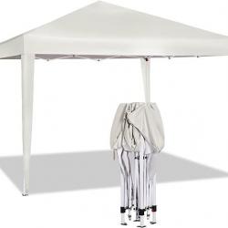 Tonnelle de Jardin  Beige - Tente Pliante - Auvent Pliable Imperméable - Protection du Soleil UV 50+