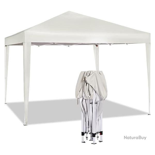 Tonnelle de Jardin  Beige - Tente Pliante - Auvent Pliable Impermable - Protection du Soleil UV 50+