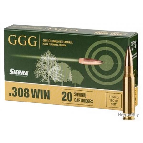 GGG cal.308 Win SIERRA SBT Match 180 gr /20