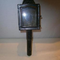 Ancienne lanterne de Fiacre, en métal avec 3 verres