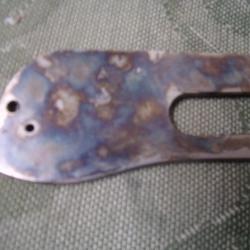 plaque de carabine à levier de sous garde Uberti jaspé côté droit  longueur 92 mm