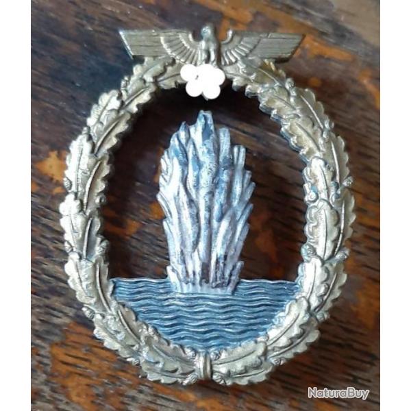 Insigne Allemand Mines Kriegsmarine Badge ORIGINAL  2 Guerre WW2 Minensucher Kriegsabzeichen