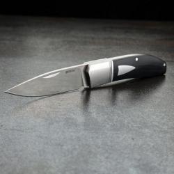 Couteau Begg Knives Traditional Large Slipjoint Lame Acier 14C28N Drop Point Manche Black G10 BG037
