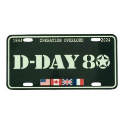 Plaque d'immatriculation D-Day 80