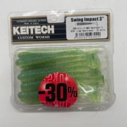 Leurre souple de pêche Keitech custom worms swing impact 3