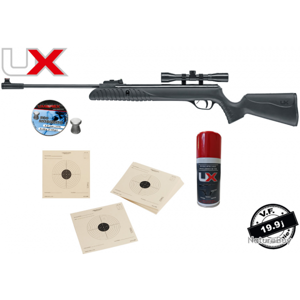 Pack Carabine 19.9 Joules Umarex Syrix + Lunette + 500 Plombs + Cibles + Huile - Destock'Printemps