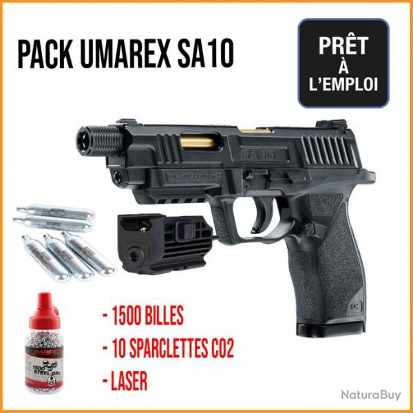 PACK PISTOLET UX SA10 BB'S CAL. 4,5 MM 