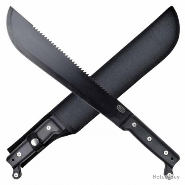 Couteau Machette SCK Black Stealth Dentele + Etui de protection