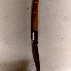 couteau de poche manche bois olivier total 16 cm