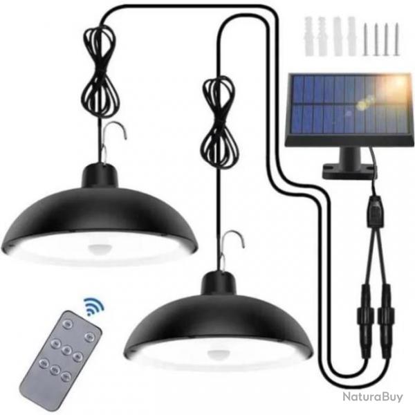 Lampe Solaire Extrieure 78 LED 4 Modes Capteur de Mouvement Tlcommande 360 rglable