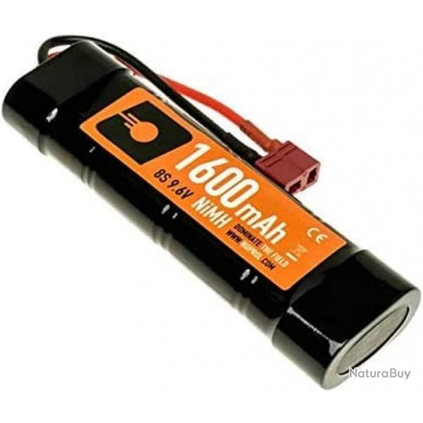 Batterie NiMh 9,6v Mini 1600 mAh T-dean (Nuprol)