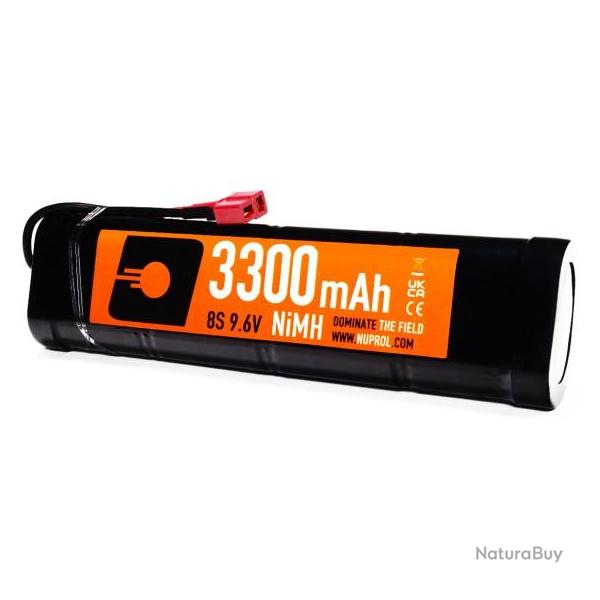 Batterie NiMh 9,6v Large 3300 mAh T-dean (Nuprol)